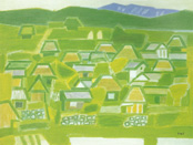 中尾彰「青い村」1968年