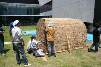 土壁ワークショップ　１日目（2008年7月20日）