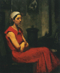 赤衣の女1932年豊田市美術館蔵
