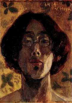 1914年 宮芳平《自画像》油彩・カンバス